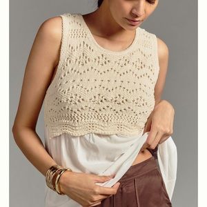 ❗️𝗣𝗥𝗜𝗖𝗘 𝗗𝗥𝗢𝗣❗️ Anthropologie layered sweater tank - size L